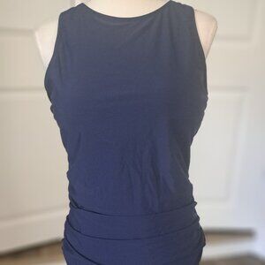 SMISMIVO Modest High Neck Zip Up Back One Piece Bathing Suit  XL NWT